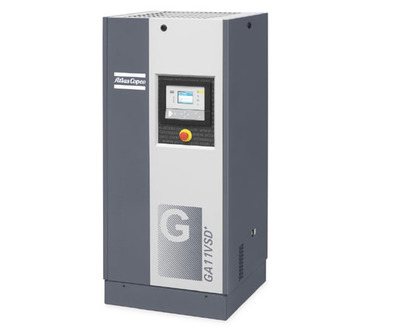 GA 7-37 VSD+: VSD+ 变转速驱动喷油式油冷螺杆压缩机，功率为 7-37 kW / 10-50 hp